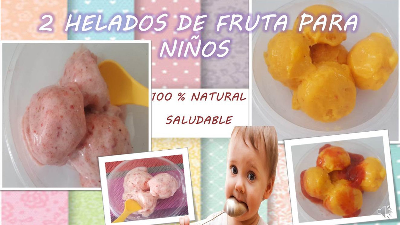 Helados de frutas para niños